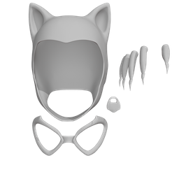 Catwoman.png Catwoman Mask Glasses Nails Cosplay pack