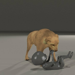 Render_3.png Fichier STL gratuit fœtus chien poubelle・Modèle imprimable en 3D à télécharger