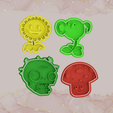 untitled.png plants vs Zombies COOKIE CUTTER set of 4