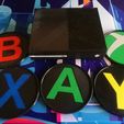 IMG_20210822_105140.jpg STL file XBOX coasters + mini console coaster holder・3D printable design to download