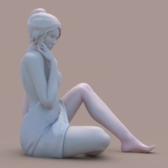 W_sit_C01.jpg 3D file Lady sitting・3D print design to download