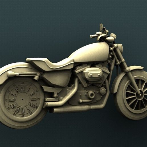 02.jpg STL-Datei Harley Davidson Wall Clock kostenlos herunterladen • 3D-druckbare Vorlage, stl3dmodel