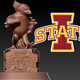 hghhgj.png Iowa State Cyclones football mascot statue destop - 3d print