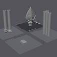 lord-murugan-vel-parts-layout-02.png Lord Murugan Vel | Sacred Spear | Multi-Part 3MF | Easy Assembly | Hindu Temple Decor