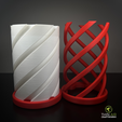 candy-cane-vase-pieces.png Candy Cane Vase (Vase/Cookie Jar/Christmas Decor) - Support Free
