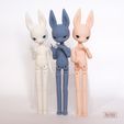 DSC00126.jpg BJD Doll stl 3D Model for printing Bunny Rabbit Furry Anthro Ball Jointed Art Doll 23cm