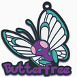 butterfree-tinker.png Butterfree keychain. pokemon 12 of first generation