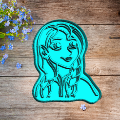 2021-04-25_09-49-47.png STL file cookie cutter frozen anna・3D print object to download