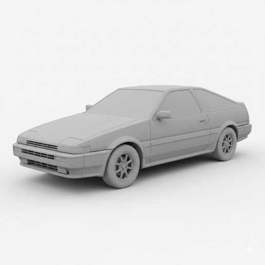 Toyota Sprinter Trueno (early) JDM, vehicle, drift car, car model, hypercar, car STL, car, supercar, SUV, diorama, car 3D, muscle car, race car, pickup, truck, classic car, sports car, automobile, garage, vintage car