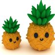 4.jpg Bonita piña kawaii imprimible en 3D