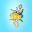 artybeefromabove.jpg TINY BUMBLE BEE, SMALL EASY TO PRINT, PRINT IN PLACE, NO SUPPORTS
