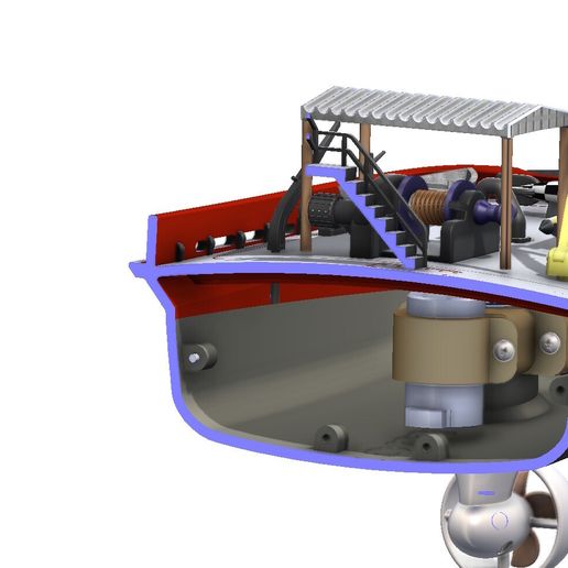 🚁 Modern Azimuth Propelled Rotor Tug・ 3MF File for 3D printing・Cults