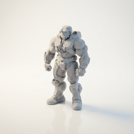 🗿 Buff Master Chief Figurine Gaming Collectible 3D Printable・ STL File ...