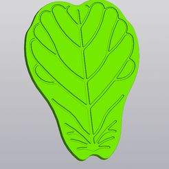 1.jpg 3D file Ficus Lyrata leaf Cup coaster・Model to download and 3D print