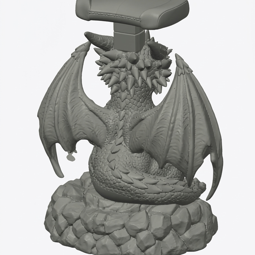 🐉 Dragon Guard Headphone Stand・ STL File for 3D printing・Cults