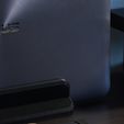 3d_printed_laptop_stand_detail_texture.jpg Adjustable vertical laptop stand | Laptop dock | 3D digital file