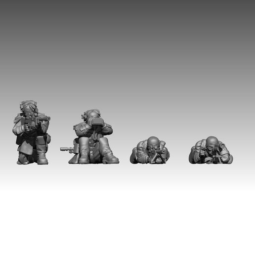 Iron Legionnaires: Sniper team 3D model