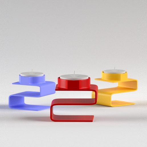 Cantilever Tealight Holder 3D model