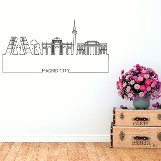 Madrid Skyline 2D - 3D model önizlemesi