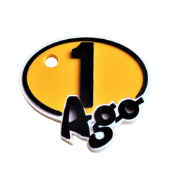 1.png STL file GIACOMO AGOSTINI "AGO" KEYCHAIN・3D printing template to download