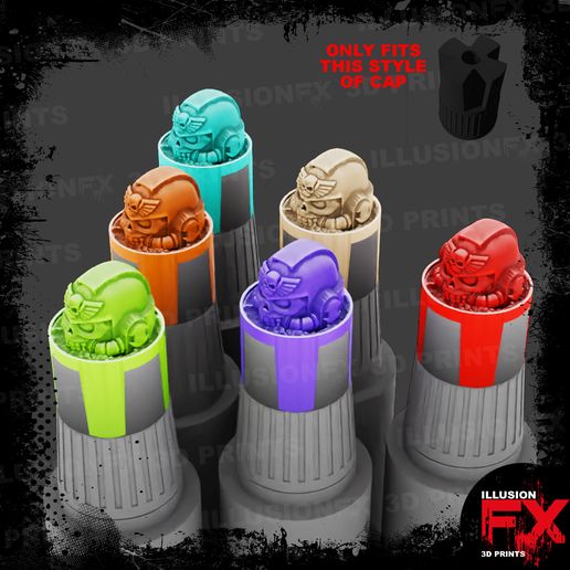 SPACE CHAPLAIN HELMET - AK INTERACTIVE QUICK GEN COLOUR COLOR TRANSLUCENT BOTTLE SWATCH SUPER MINI CAP - 18ML