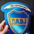 Boca-Juniors-cuadro-escudo-120-aniversario3.jpg Boca Juniors Club World Cup Coat of Arms - Wall Chart