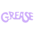 Grease letras.stl Grease, jhon, travolta, movie, poster, sign, logo, signboard, music, dance, vintage