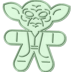 Yoda-entero-100mm_e.png Yoda entero 110mm cookie cutter