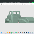 Screenshot-6950.png 1955 FORD C-500 CABOVER  FLATBED RAMP TRUCK, detailed hollow model shell cab body, solid ramp bed, rc, trucks, scale rigs, builds, display, resin and fdm 3d print, stl file