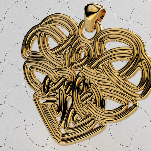 Fine Jewelry, Heart Earring 3D model