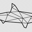 tubarao.png Animals Geometric 2d - 34 Models Wall