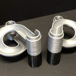 2_Tube_elix_Rear.jpeg Fichier STL gratuit Marble Run Compatible 2 Tube Helix・Objet pour impression 3D à télécharger
