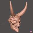 14.jpg Devil Mask - Satan Mask - Hannya Mask - Halloween cosplay 3D print model