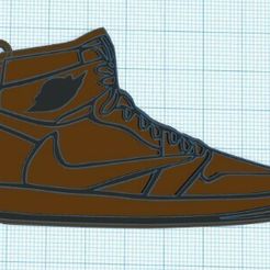 3MF file NIKE JORDAN AIR FORCE ONE - 4 COLOR, FULLY COLORED IN PS & BAMBU  STUDIO・3D printable model to download・Cults