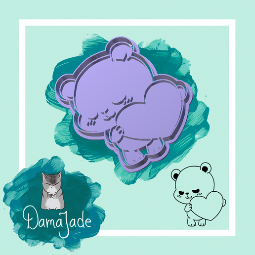 bear bear heart 3D model