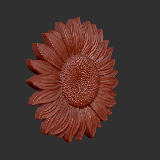 Sunflower2.jpg Sunflower 3d relief .stl file