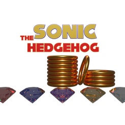 SonicAssets.png Sonic The Hedgehog Rings and Chaos Emeralds