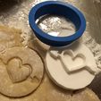 IMG_1581.JPG Cookie stamp with cookie cutter- heart, cupid arrow