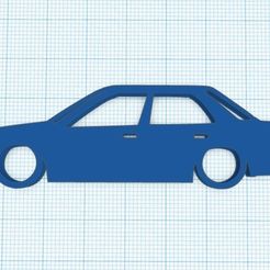 Web-capture_15-11-2023_144824_www.tinkercad.com.jpeg Toyota Corolla 4-Door Sedan AE90 E90 Silhouette Porte-clés