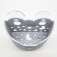moonandstarsbottom.jpg STL file Shower Steamer Holder Basket Caddy - Moon and Stars Design・3D print design to download