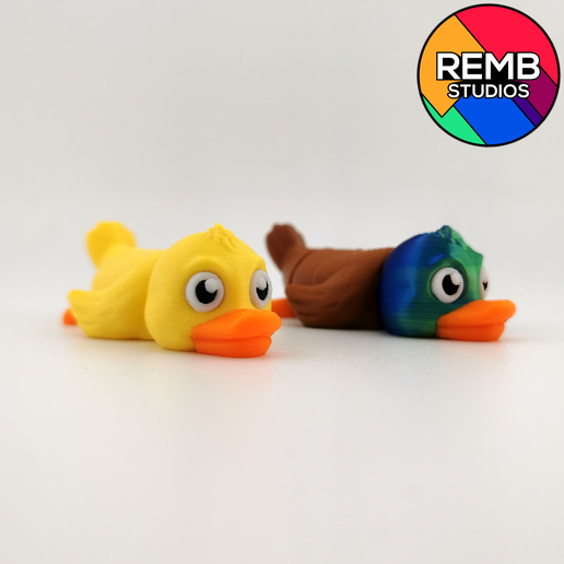 Flexi-Duck-Remb-Studios-7.png Cute Flexi Duck | Print-in-place | No Support