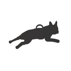 87547565765ed.png STL file French Bulldog Keychain・3D print object to download