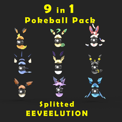 Edit.png Файл 3D Набор покеболов EEVEELUTION・Модель для загрузки и 3D печати