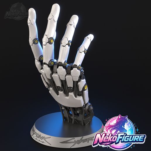 Cyberhand_18.jpg Cyberpunk Hand Statue Figurine stl printable collectable
