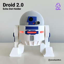 Droid-2C.png STL-Datei Droid 2.0 - Echo Dot (4. und 5. Generation) Halterung・Modell zum Herunterladen und 3D-Drucken