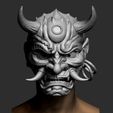13.jpg Cyberpunk 2077 Japanese Hannya Mask Oni Mask Samurai Demon Mask 3D print model