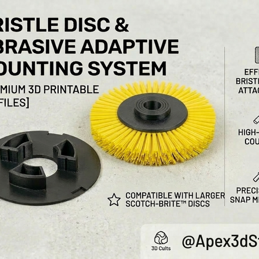 🛞 Universal Abrasive Disc Holder with Interchangeable Shaft Adapters ...