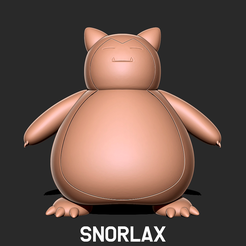 1.png Archivo STL Snorlax - Pokemon Modelo de impresión 3D・Plan imprimible en 3D para descargar