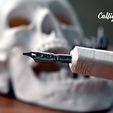 skull_07.jpg Penholder Skull Calligraphy