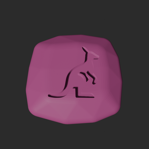 Kangaroo Stone - 3D Printable Game Token